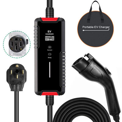 SAE J1772 32A Однофазный Тип 1 Портативная зарядная станция EV AC Домашнее зарядное устройство Регулируемый ток