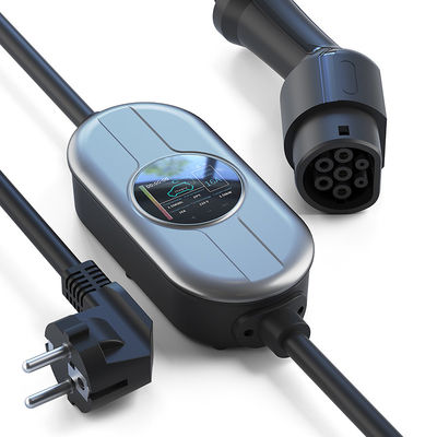 50/60Hz заряжатель типа 2 портативный EV с заряжателем дома EV AC 230V распределительного ящика настоящим регулируемым