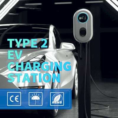 Куча дома EV Wallbox типа 2 поручая для электрического автомобиля 32A 7.36KW 1 участок с LCD